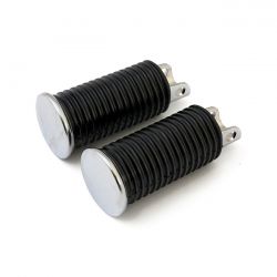 MCS OEM Style Foot Pegs, Large Diameter. Chrome End Cap