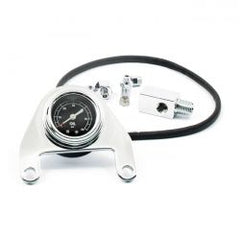 MCS Oil Pressure Gauge Kit Rocker Box, 0-60 PSI. Chrome