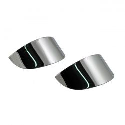 MCS Smooth Turn Signal Visor Set. Chrome