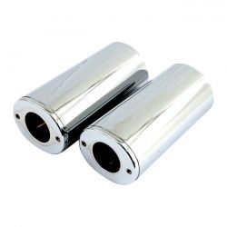 MCS Upper Fork Slider Covers, Std Length. Chrome