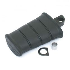 MCS Early Style Flat Kick Pedal. Black Swivel