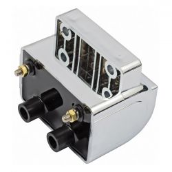MCS OEM Style Ignition Coil. 12V, 3 Ohm. Chrome
