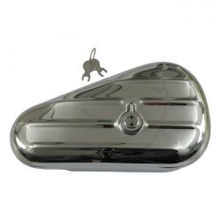 MCS Teardrop Tool Box Ribbed. Chrome