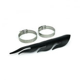 MCS Flamed Heat Shield Set 8" Long Black