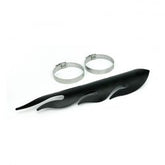 MCS Flamed Heat Shield Set 12" Long Black