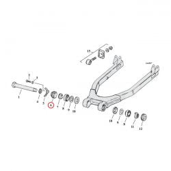 MCS Lock Nut, Right Swingarm Bearing
