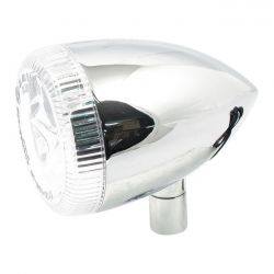 MCS 3-1 Led Bullet Taillight / Turn Signal Combo. Chrome. Clear