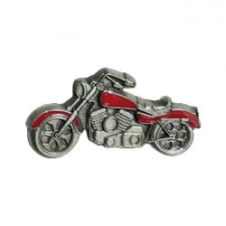 MCS Biker Pins Motorcycle Pin Red Colored