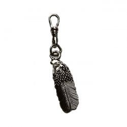 MCS Eagle Head Feather Zipper Pull