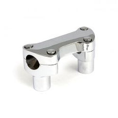 MCS 2" Rise Handlebar Riser Set + Top Clamp With Lip. Chrome