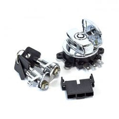 MCS Flhr Ignition Switch & Saddlebag Lock Kit. Chrome