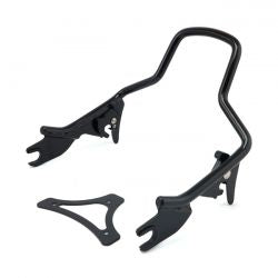 MCS Sissy Bar Kit 9.5" 1-Piece Upright. Gloss Black