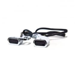 MCS Fastline, Below Bar Led Turn Signal Set. Chrome