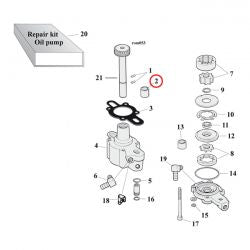 MCS Bushing, Oil Pump Gear Shaft