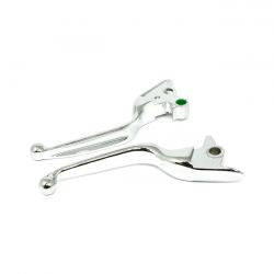 MCS Handlebar Lever Kit, Wide Blade, Chrome