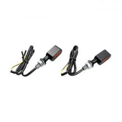 MCS Fastline, Led Turn Signal Set. Black, Amber Lens