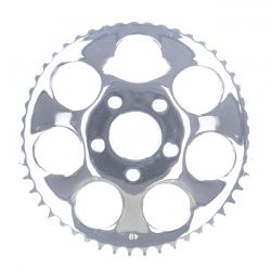 MCS Rear Sprocket, Chrome. 49T
