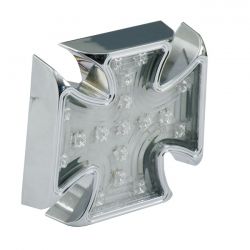 MCS Maltese Cross Billet Led Taillight. Clear Lens