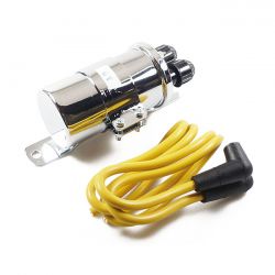 MCS Round Custom Ignition Coil Kit, 6V. Chrome