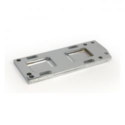 MCS 4-Speed Transmission Mount Plate. Chrome
