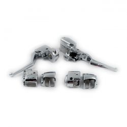 MCS Handlebar Control Kit Chrome 9/16" Bore