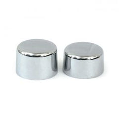 MCS Front Axle Nut Cap Kit. Chrome