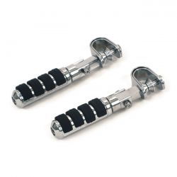 MCS Comfort Foot Peg Set. Clamp-On. Chrome