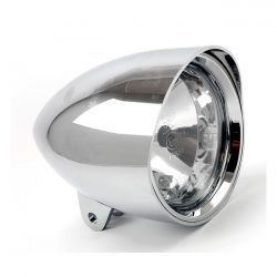 MCS Smoothie 4-1/2" Headlamp With Round Visor. Chrome