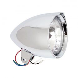 MCS Smoothie 5-3/4" Headlamp With Peak Visor. Chrome