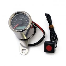 MCS Stoker, Electronic Speedometer. 48mm. Black Face