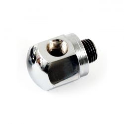 MCS Rocker Box Oil Gauge Fitting. Chrome