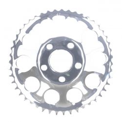 MCS Rear Sprocket, Chrome. 47T