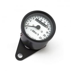 MCS Mini Speedometer, 2:1 Khm Black With White Face Plate