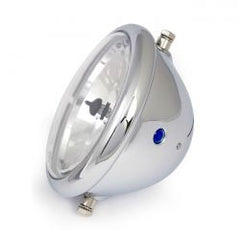 MCS Bates Style 5-3/4" H4 Headlamp. Side Mount. Chrome