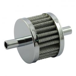 MCS Dual Inlet Crankcase Breather Filter. Chrome