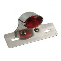 MCS Mini Catye Taillight. Chrome. Aluminum Bracket