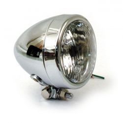 MCS Bullet 4" H4 Headlamp. Smooth. Chrome