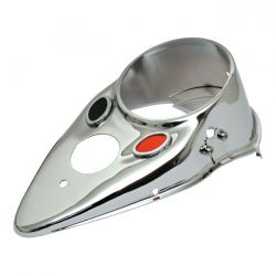 MCS 36-46 Style Cat Eye Dash Cover. Chrome