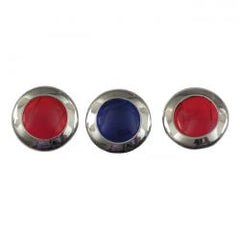 MCS Replacement Lens Set, For 3-Light (62-67) Dash. Red & Blue
