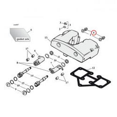 MCS Rocker Shaft End Nut Set, Black Plastic Inserts