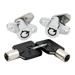 MCS Lock Set, Saddlebags. Chrome