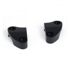 MCS Handlebar Top Clamp Set. Black, Plain