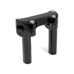 MCS 4.5" Rise Handlebar Riser Set + Top Clamp. Black