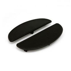 MCS Oval Floorboard Pads. Knurled/Ribbed. Black