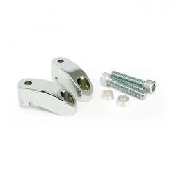 MCS Shortened Turn Signal Mount Kit. Front, Chrome