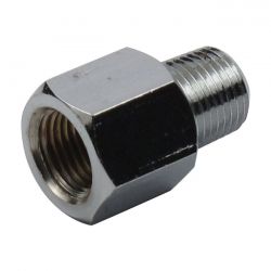 MCS Adapter Fitting, Straight. 1/8" Npt To 1/8". Chrome