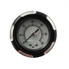 MCS Billet Oil Cooler, With Oil Pressure Gauge. Black
