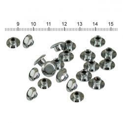 MCS Push-In Mushroom Allen Head Plugs 1/4". Chrome