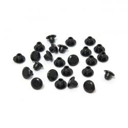 MCS Push-In Mushroom Allen Head Plugs 1/4". Black