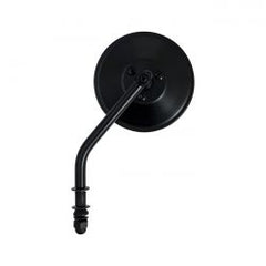 MCS Steel 4" Round Mirror. Black, Short Stem